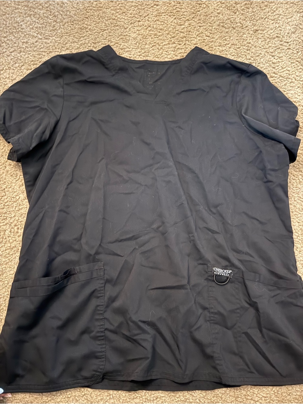 Cherokee Black Women's Utility Scrub Top